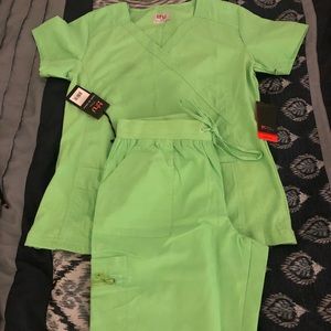 Lime Green Scrub Set